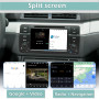 Android 14 Autoradio pour BMW E46 M3 Rover 75 MG ZT 1999-2005 avec sans Fil carplay Android Auto, 7 Pouces 1280 * 720P IPS écran