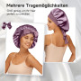 Umisleep Bonnet de Nuit 22 Momme en 100% Soie de mûrier - Bonnet de Nuit Doux Double Face pour Cheveux bouclés - Respirant - Lar