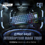 RK ROYAL KLUDGE C61 HE Clavier magnétique AZERTY Filaire 60%, interrupteurs à Effet Hall, Rapid Trigger 8 000 Hz, précision 0,01
