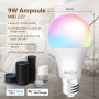 ANTELA Ampoule Connectée Wifi E27 LED Multicouleurs RGB + CCT 2700K-6500K, Compatible Avec Alexa/Google Home, Ampoule Intelligen