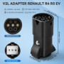JULIK Adaptateur V2L Exclusif pour Renault R4 et R5 EV – Uniquement pour Véhicules avec Fonction Vehicle to Load – Prise Mobile 