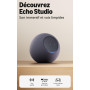 Amazon Echo Studio (nouvelle génération) : format compact, audio 3D immersif et Dolby Atmos (graphite)
