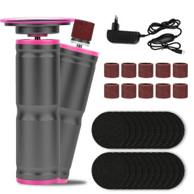 Glovios Rapeuse Pieds Électrique Puissante, 2 en 1 RâPe Electrique Pieds, Plusieurs Vitesses Réglables Ponceuse Pieds Electrique