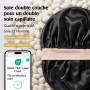 Umisleep 100% 22 Momme de Mûrier Bonnet Soie Cheveux Nuit pour Dormir, Bonnet de Nuit Doux en Soie Double Couche pour Cheveux Fr