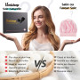 Umisleep 100% 22 Momme de Mûrier Bonnet Soie Cheveux Nuit pour Dormir, Bonnet de Nuit Doux en Soie Double Couche pour Cheveux Fr