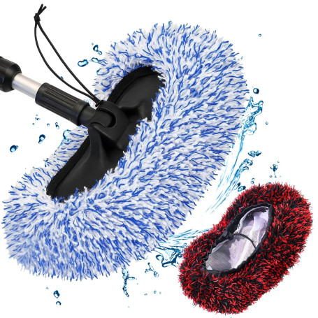 2 Housse de Brosse de Lavage Premium, Nettoyage Voiture Douce et Délicate, sans Rayures, Bien Absorption d'eau et Rétention de M