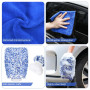 URAQT Lot de 4 brosses de lavage de voiture en microfibre, outil de lavage de voiture multifonction avec serviette de séchage de