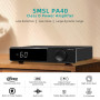 SMSL PA40 Amplificateur Classe D, 165Wx2 Amplificateur stéréo pour Haut-parleurs passifs, avec Puce MA5332/EQ/Contrôle des Basse