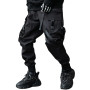 XYXIONGMAO Techwear Pantalon de jogging cargo japonais style gothique pour homme Noir