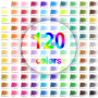 HIFORNY Lot de 125 crayons de couleur pour adultes - 120 crayons de couleur avec extras - Noyau souple - Fournitures d'art pour 