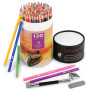 HIFORNY Lot de 125 crayons de couleur pour adultes - 120 crayons de couleur avec extras - Noyau souple - Fournitures d'art pour 