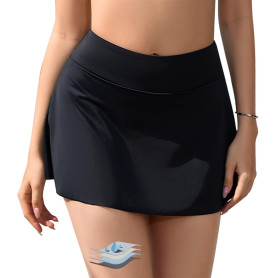 YloveM Jupe de Bain Femme Taille Haute SéChage Rapide Short de Bain Femme avec Doublure pour Menstruel Maillot de Bain Femme Bas