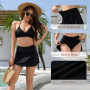 YloveM Jupe de Bain Femme Taille Haute SéChage Rapide Short de Bain Femme avec Doublure pour Menstruel Maillot de Bain Femme Bas