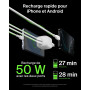 Belkin Chargeur USB C Multiple, 50 W, Chargeur Secteur GaN 2 Ports, Recharge Rapide pour MacBook, iPhone 17, iPad Pro, Chromeboo