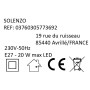 Solenzo - Lustre suspension ATLANTIQUE en bois naturel flotté 2 ampoules - style bord de mer - E27
