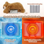 Mewaii Peluche Lestée Ours Brun avec Coussin Chauffant Micro-Ondes - Peluche Pesant 2,3KG, Réglable, Chauffable et Refroidissabl