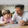 Puzzle animaux sur les toilettes pour adultes de 1 000 pièces, chat, girafe, tournesol, collage coloré pour salle de bain, décor