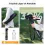 Trépied Appareil Photo pour Smartphone 190cm, K&F CONCEPT S255A3+BV01 Trépied Caméra avec Clip de Téléphone, pour DSLR Nikon Can