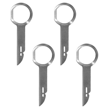 ZFRITP 4 Pièces Cle Extraction Autoradio, Demontage Outil Demontage Garniture Voiture Universel, Acier Inoxydable Clef Extractio