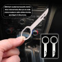 ZFRITP 4 Pièces Cle Extraction Autoradio, Demontage Outil Demontage Garniture Voiture Universel, Acier Inoxydable Clef Extractio