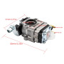 AMZSKU Carburateur Debroussailleuse 52cc 49cc 43cc Carbu Kit avec Joint, Tuyau, Bougie d'allumage et Filtre à Essence