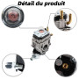 AMZSKU Carburateur Debroussailleuse 52cc 49cc 43cc Carbu Kit avec Joint, Tuyau, Bougie d'allumage et Filtre à Essence