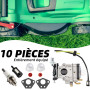 AMZSKU Carburateur Debroussailleuse 52cc 49cc 43cc Carbu Kit avec Joint, Tuyau, Bougie d'allumage et Filtre à Essence