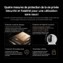 XIAOMI Smart Camera C701 4K Ultra HD, Vision à 360°, Audio bidirectionnel, Vision Nocturne Infrarouge, Wi-FI 6 Double Bande