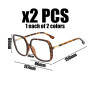 IDNVFY 2 Paires Avec De Grands Verres Légers Anti-Bleus Fremen, Des Lunettes Carrées Rétro, Des Accessoires De Tenue, Adaptés À 