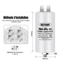 BEEYUIHF CBB60 16uf Condensateur de Démarrage 16µF Moteur condensateur 50 / 60Hz 450VAC avec vis M8 pour moteur électrique/sèche