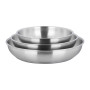 Sitram 716942 Lot de 3 Poêles 100% Acier Inoxydable ARPEGE Ø 20,24,28 cm Ext. Miroir - Cuisine saine car SANS Revêtement Anti-ad