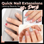 UNA GELLA Capsule Américaine Ongle Carrée Courte, 120 PCS 12 Tailles Full Cover Capsules Ongles, Soft Gel Pré-Limé, Press-On pou