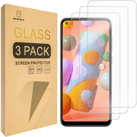 Jinyunlai Lot de 3, Verre Trempé pour samsung galaxy A11/M11, Film Protection écran - Anti Rayures - sans Bulles d'air -Ultra Ré