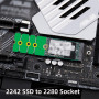 cablecc Lot de 2 adaptateurs NGFF M2 NVME M.2 pour transfert de cartes SSD 2230 2242 2260 2280