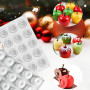Moule en silicone 3D en forme de pomme - moule trompe l'oeil fruit Pour 15 cavités - Anti-adhésif - Pour boules de chocolat, gât
