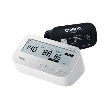 OMRON X4 Connect AFib – appareil tension artérielle bras – connexion Bluetooth – Tensiomètre bras OMRON validé cliniquement – Dé