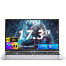ACEMAGIC Ordinateur Portable 17,3 Pouces PC Portable 16 Go Ram DDR4 512 Go SSD Extension 2TB 4 cœurs 4300U,(Jusqu'à 3.7Ghz) Capa