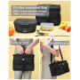 STN Gamelle Chauffante 75W Lunch Box Chauffante Set avec 10l Sac Isotherme Repas,Grands Couverts pour 12v 24v 220v (10L Sac)