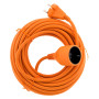 Zenitech - Prolongateur sans Terre obturateur 16A HO5VV-F 2x1,5mm² 20m - Orange