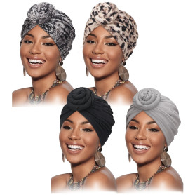 DRESHOW Fleur Bonnet de Perte de Cheveu Bonnet à Fleurs Contre le Cancer de Casquettes Chapeau Doux pour Femme Contre le Cancer