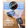 Zynet DP2 Aspirateur Balai Sans Fil À Double Batterie, 45KPa/60Min/500W, Affichage LED, Tube Télescopique, Autoportant, Lumière 
