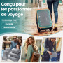 Cubes de compression de voyage : lot de 8 organiseurs de compression résistants à l'eau, accessoires de voyage pour bagages à ma