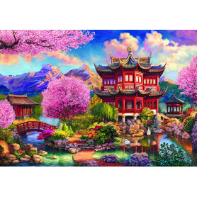 Jigso Puzzle 1000 Pièces Pour Adults - 1000 Pièces Puzzles Pour Adults, Orientals Temples Bhudda Scenery, Grand Puzzle Cadeau po