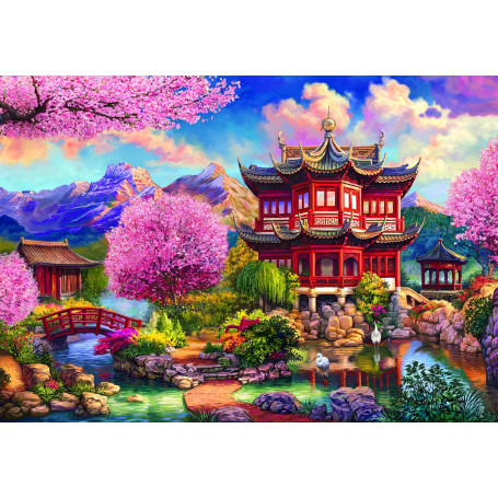 Jigso Puzzle 1000 Pièces Pour Adults - 1000 Pièces Puzzles Pour Adults, Orientals Temples Bhudda Scenery, Grand Puzzle Cadeau po