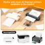 200 feuilles Papier Thermique A4, 210 x 297 mmPapier Imprimante Thermique, Papier Thermique A4 Pliable adapté aux documents et p
