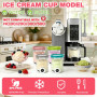 Pot pour Ninja Creamy Deluxe, HOVCEH 4 Pièces Récipient pour NC700 NC701EU, Accessoires pour500 ml Machine à Glace avec Couvercl