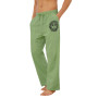 Pantalon en Lin pour Homme - Léger - en Coton - Coupe Ample - Décontracté - pour la Plage