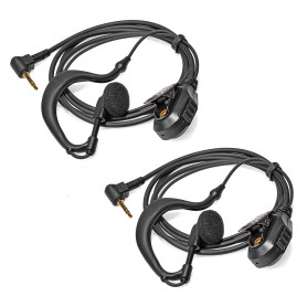 HYSHIKRA Écouteur en Forme de G de 2,5 mm avec Micro 1 Broches, Casque Talkie-walkie Compatible pour Motorola TLKR T60 T61 T62 T
