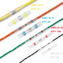 200pcs Connecteur Bout à Bout Thermorétractable, Cosses Electriques à Sertir Thermorétractables, Étanche Connecteurs de Fil à So