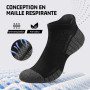 Effeet 10/20 Paires Chaussettes Basses Homme Femme, Socquettes Coton Courtes Respirantes Antidérapantes, Sport Running Unisexe N